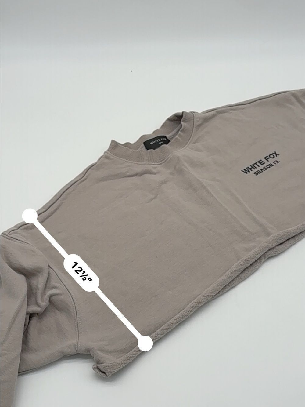 White Fox Cropped Sweatshirt - Picture 7 of 8